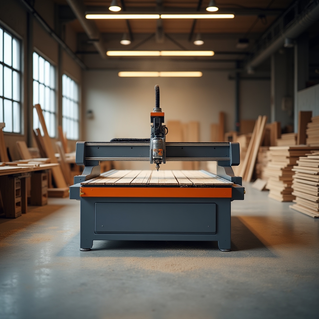CNC-Fräsmaschine in einer modernen Schreinerwerkstatt